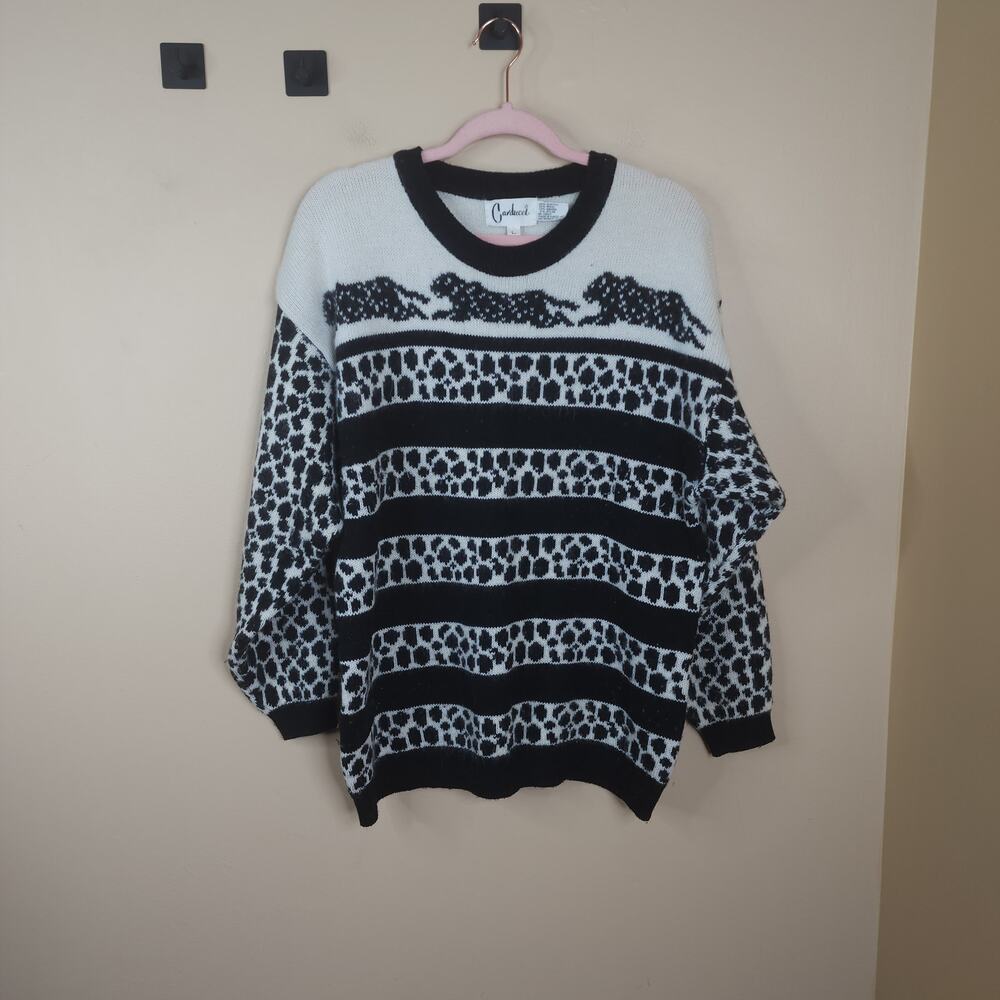 Corducci Vintage 80s Wool Angora Blend Chunky Crewneck Sweater Size L